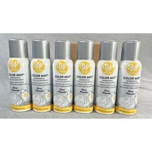6‎ WILTON 1.5 Silver  COLOR MIST FOOD SPARY Baking HOLIDAY WEDDING CAKES cupcake